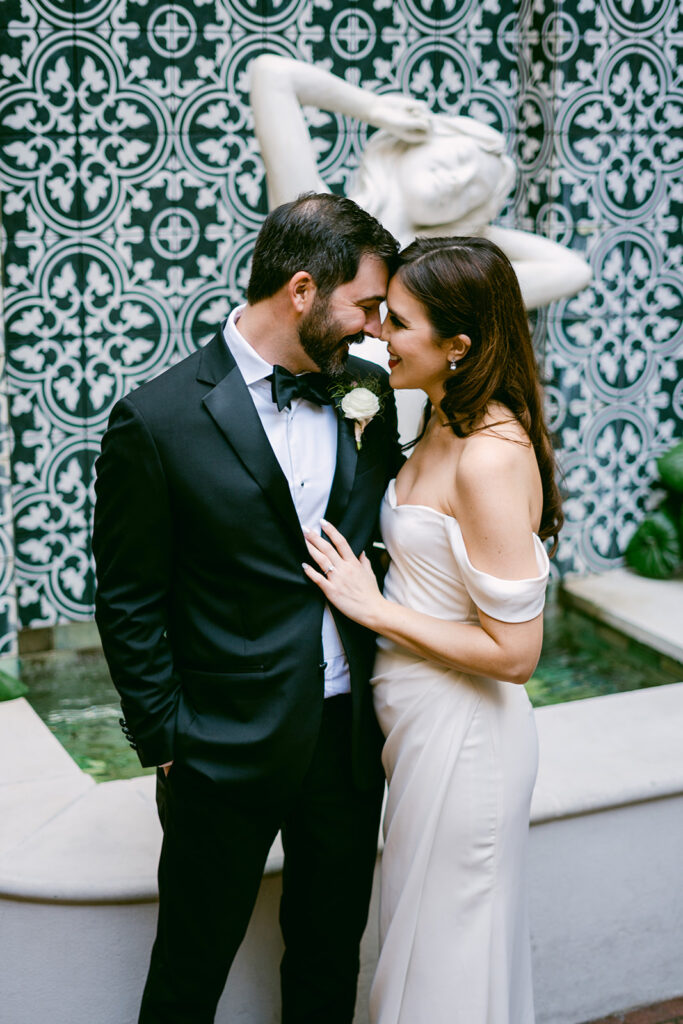 Bride and Groom portrait at the Eliza Jane Hotel in New Orleans