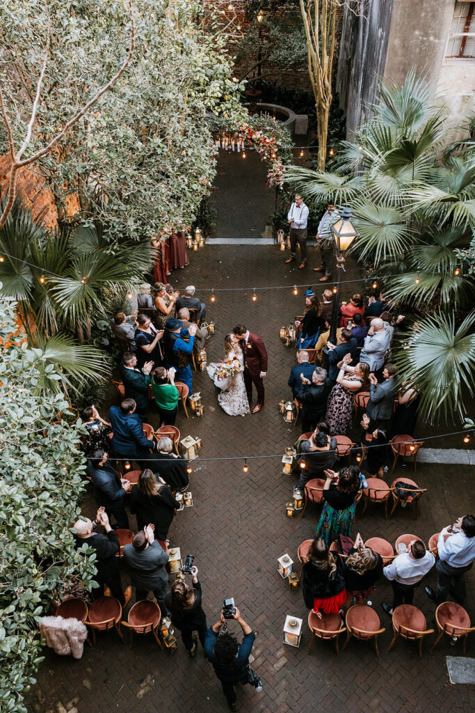 Wedding in The New Orleans Pharmacy Museum courtyard
