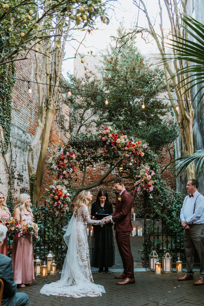 Wedding in The New Orleans Pharmacy Museum courtyard